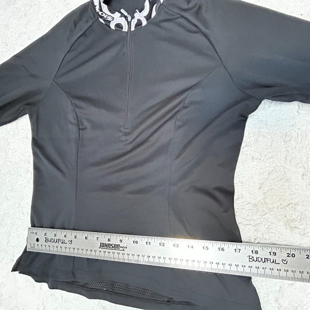 Sugoi Women's Cycling Jersey Shirt Medium Quarter Zip Black Long Sleeve Pullover - Picture 7 of 8